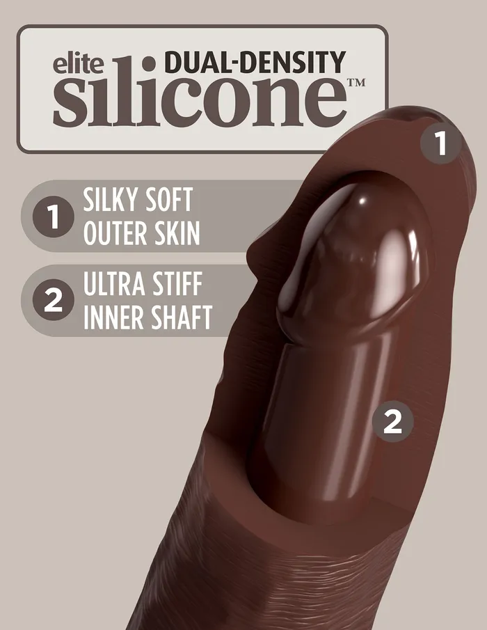 Pipedream Dildos King Cock Elite 7 Inch Silicone Dual Density Cock