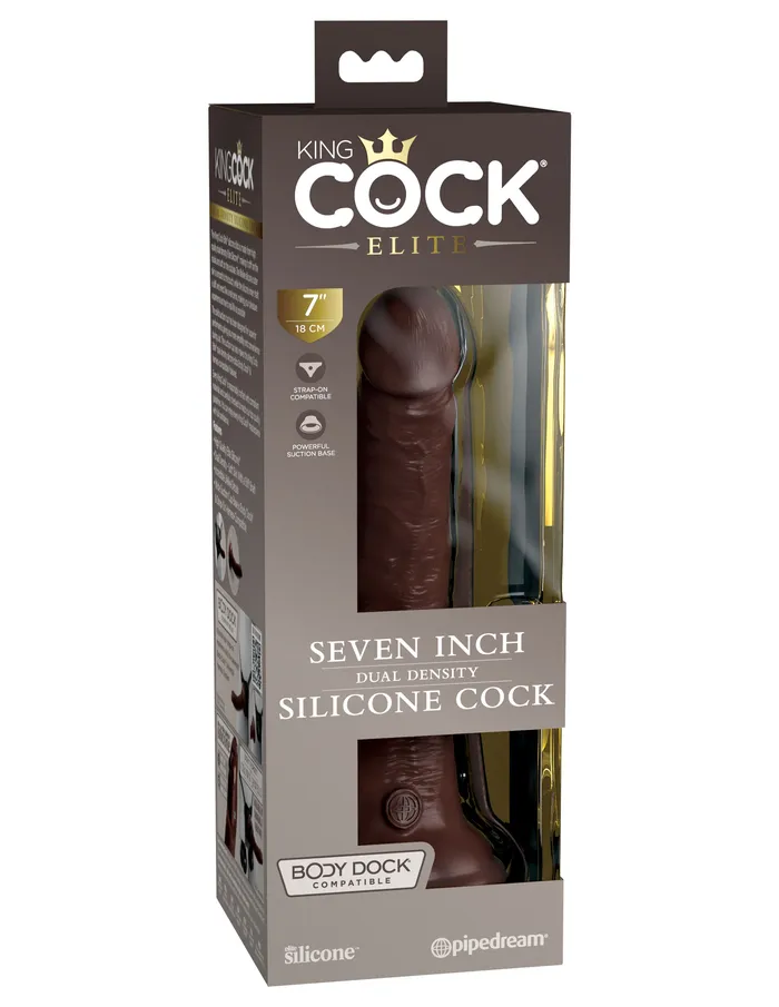 Pipedream Dildos King Cock Elite 7 Inch Silicone Dual Density Cock