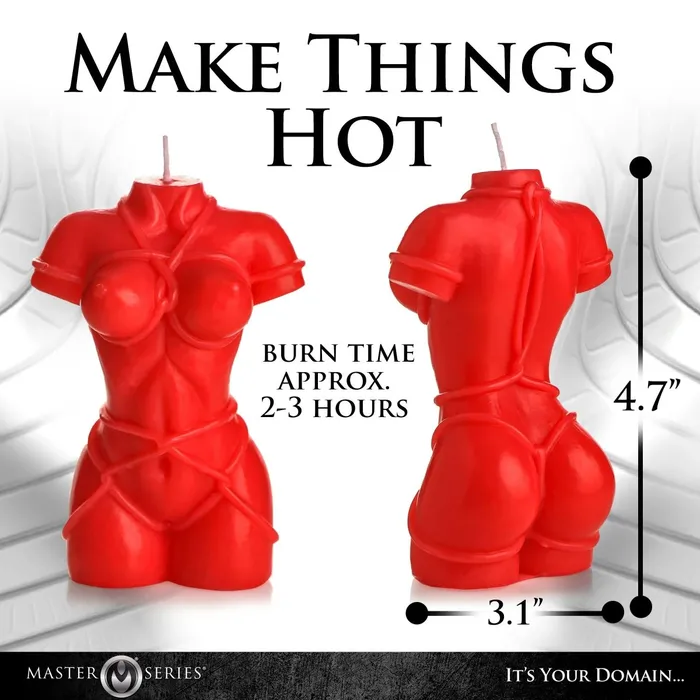 XR Brands Master Series Vibrators Bound Goddess Drip Candle Red XR Brands Master Series Vibrators Bound Goddess Drip Candle Red