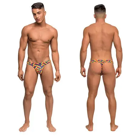 Male Sex Toys Male Power Male Power Pride Fest Bong Thong Print LXL Male Sex Toys Male Power Male Power Pride Fest Bong Thong Print LXL